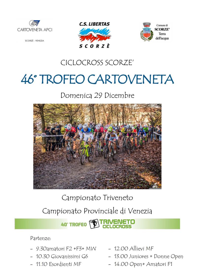 Domani torna il Trofeo Triveneto a Scorzè con il Gran Premio Cartoveneta
