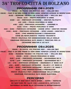 TROFEO CITTÀ DI BOLZANO 8-9 NOVEMBRE