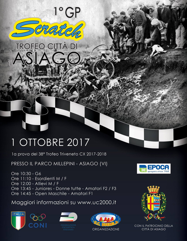 IL TRIVENETO CX APRE CON IL 1° GP SCRATCH TV-TROFEO CITTA’ DI ASIAGO