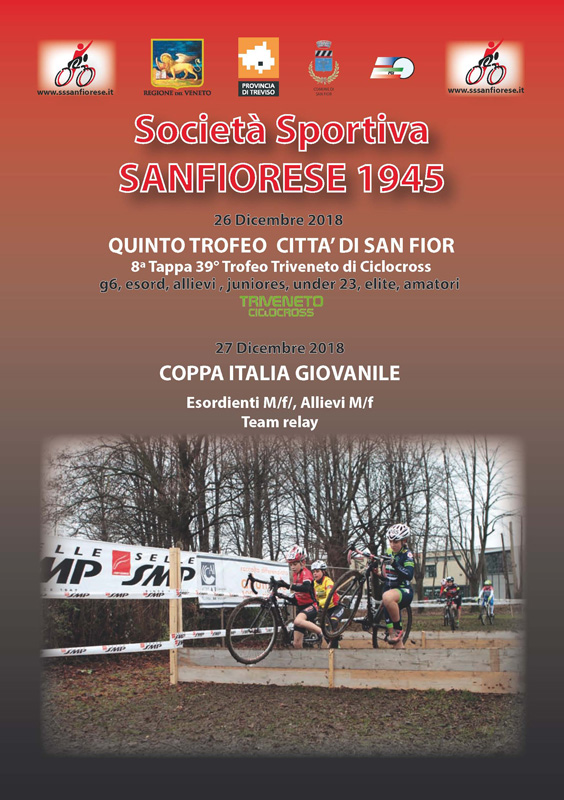 Mercoledì 26 e giovedì 27 dicembre Trofeo Triveneto e Coppa Italia giovanile di ciclocross a San Fior