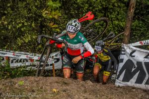 I TRICOLORI DI JACOB DORIGONI E DI SARA CASASOLA ABBATTONO IL MURO D’ACQUA DEL CICLOCROSS DEL BRENTA