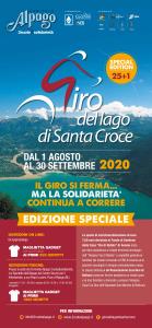 IL GIRO DEL LAGO DI SANTA CROCE SI FERMA MA LA SOLIDARIETÀ CONTINUA A CORRERE