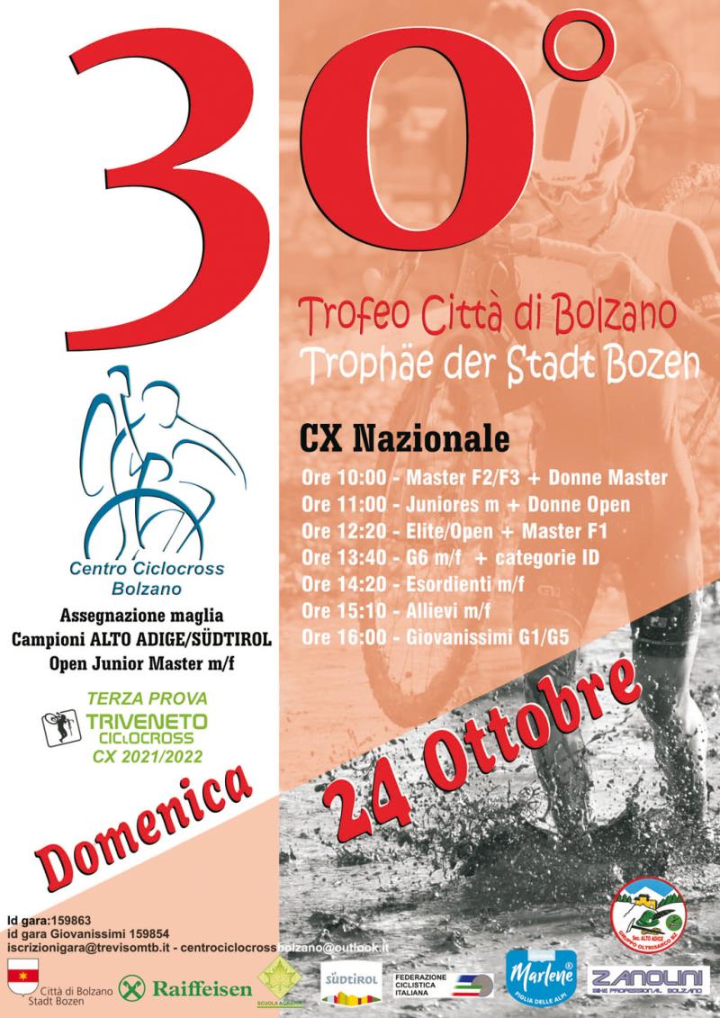 30° Trofeo Città di Bolzano materiali Covid