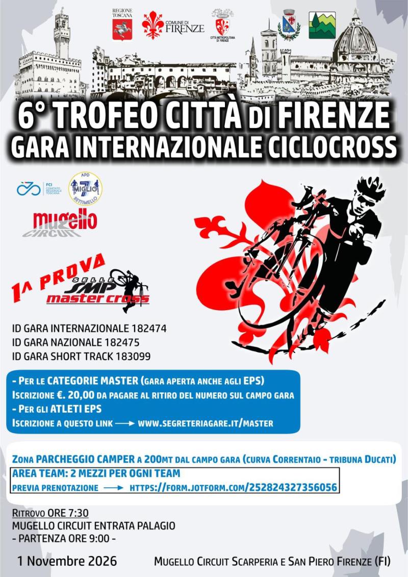 Il Trofeo Città di Firenze vola verso i 500 iscritti
