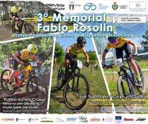 LOCANDINA 3° MEMORIAL FABIO ROSOLIN - TROFEO FONDAZIONE CASSA DI RISPARMIO DI GORIZIA